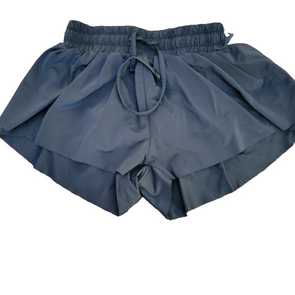 Suzette Flowy Flyaway Skort Shorts Drawstring Spandex Shorts Black Sm 7 - Picture 7 of 10
